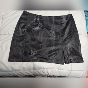 Juicy Couture Black Snake Print Mini Skirt